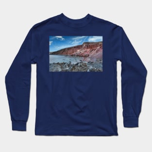 The spectacular red beach in Santorini, Greece Long Sleeve T-Shirt